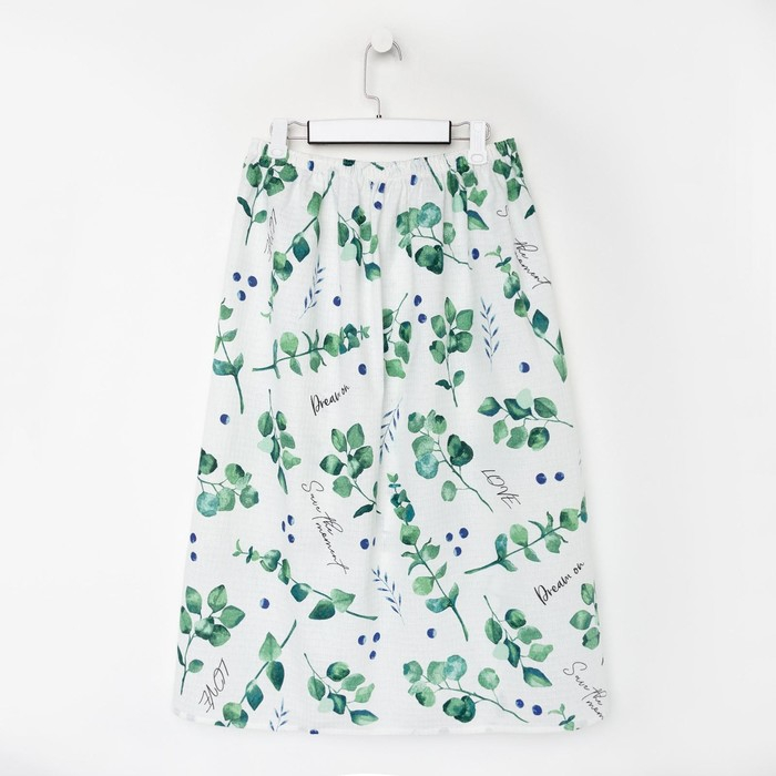 Полотенце для бани &laquo;Эвкалипт&raquo; женское парео, 80х150&plusmn;4 см, 100% хлопок, ваф. полотно, 160 гр/м2