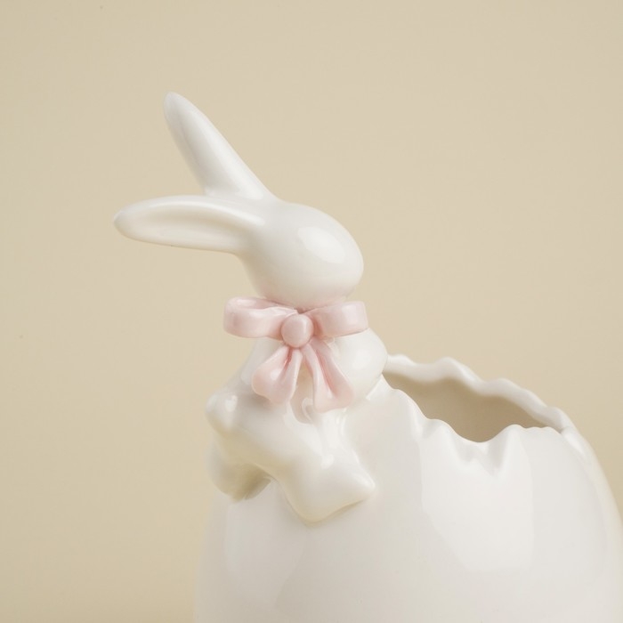 Конфетница фарфоровая SL Home &laquo;Лесные кролики&raquo;, 10&times;9&times;15 см, цвет белый