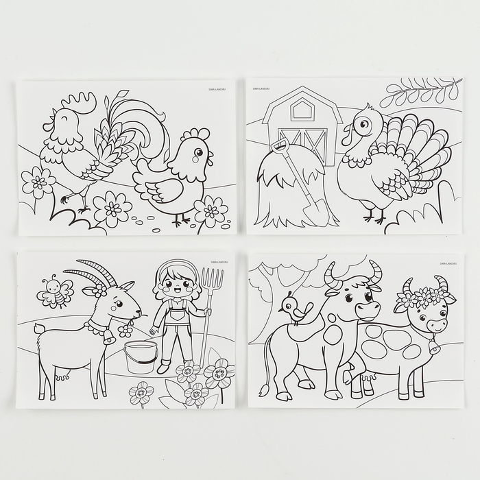 Фигурки животных «Ферма». Игровой набор: наклейки, магниты и раскраски Фигурки животных «Ферма». Игровой набор: наклейки, магниты и раскраски