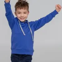 Толстовка с капюшоном детская Kirenga Kids, ярко-синяя, 6 лет Толстовка с капюшоном детская Kirenga Kids, ярко-синяя, 6 лет