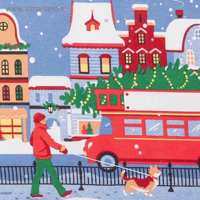 Новый год. Полотенце кухонное &laquo;Праздник в городе&raquo; 35х60см