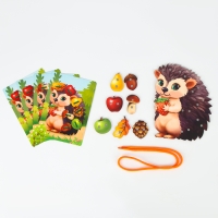 Шнуровка деревянная развивающая для малышей &laquo;Весёлый ёжик&raquo;