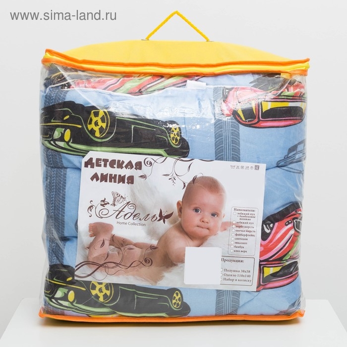 Одеяло АДЕЛЬ Стандарт Зима 105х140см, МИКС, шерстипон 600г/м, пэ100%