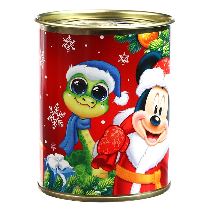 Новый год. Копилка "Год Змеи 2025", 9.5х9.5х7.5 см, Микки Маус
