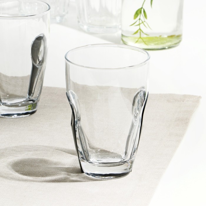 Набор стаканов стеклянный &laquo;Снэп&raquo;, 260 мл, 3 шт, серый пластиковый аксессуар