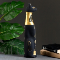 Фигура "Кот Египетский" роспись черный 10х10х41см