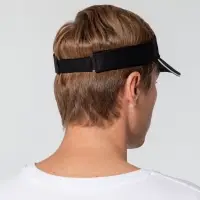 Козырек Active, черный с белым кантом