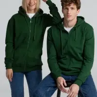 Толстовка на молнии с капюшоном Siverga Heavy 2.0, темно-зеленая, размер XXL