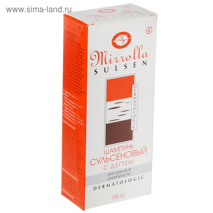 Шампунь Mirrolla &laquo;Сульсен Мите&raquo; 1% с дёгтем, 150 мл