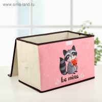 Короб стеллажный для хранения с крышкой «Енот», 39×25×25 см Короб стеллажный для хранения с крышкой «Енот», 39×25×25 см