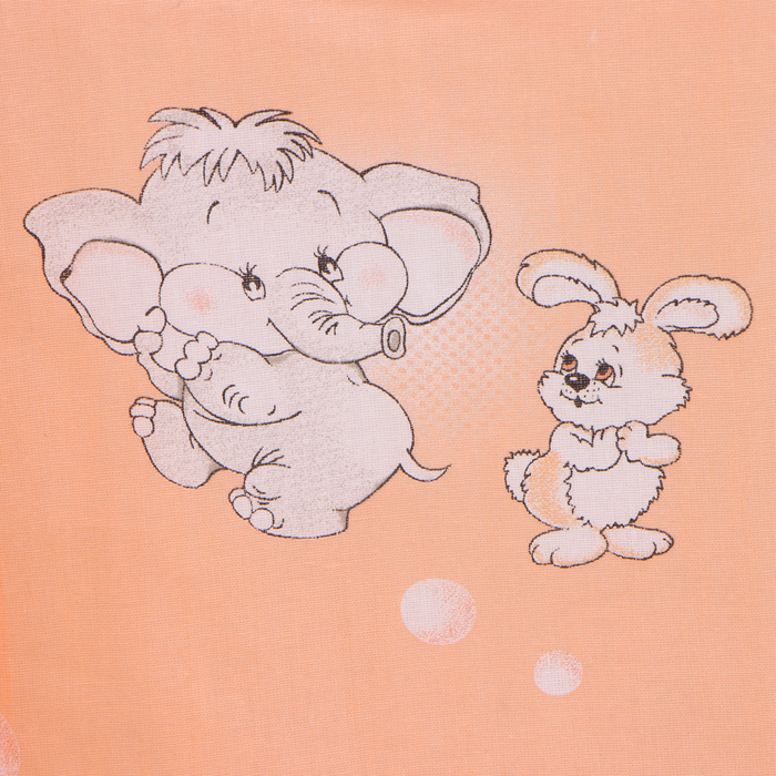 Бортик &laquo;Слонята&raquo;, 4 части (2 части: 30х60 см, 2 части: 30х120 см), цвет персик