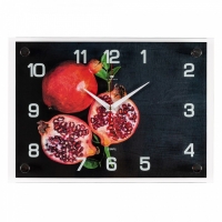 Часы настенные, интерьерные "Сочный гранат", 25 х 35 см, бесшумные Часы настенные, интерьерные "Сочный гранат", 25 х 35 см, бесшумные