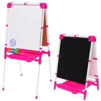 Мольберт двусторонний регулируется по высоте 1, цвет розовый Мольберт двусторонний регулируется по высоте 1, цвет розовый
