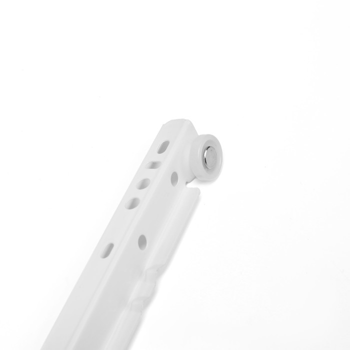 Роликовые направляющие ТУНДРА, L=400 мм, толщина 0,8 мм, белые, 2 шт. Роликовые направляющие ТУНДРА, L=400 мм, толщина 0,8 мм, белые, 2 шт.