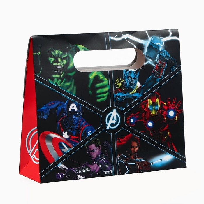 Пакет-коробка "Герои", Мстители, 24х20х7
