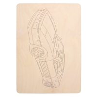 Набор досок для выжигания &laquo;Машинки&raquo; 5 шт. формат А4, 3 мм