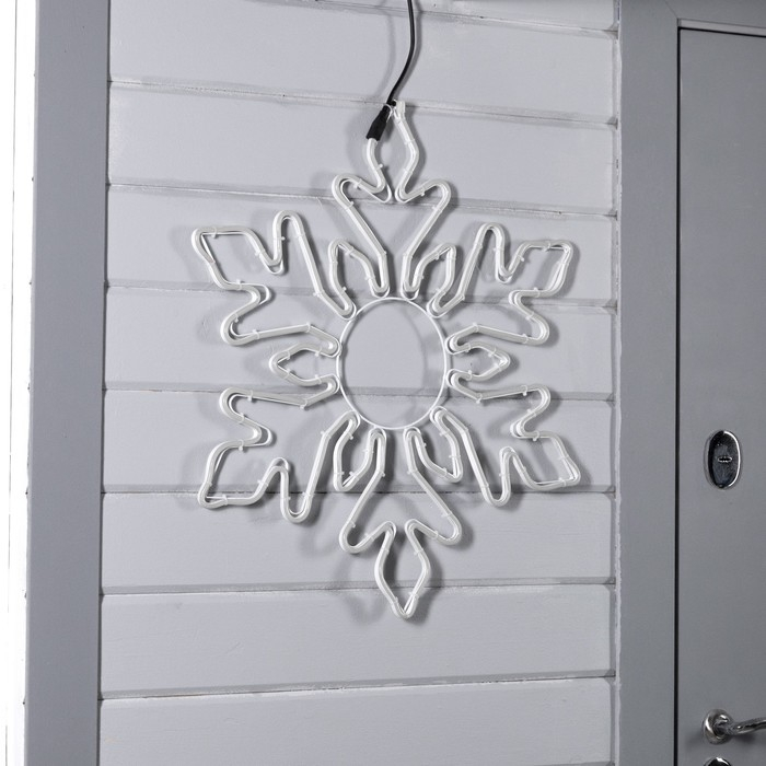 Неоновая фигура &laquo;Снежинка&raquo;, 70 см, 720 LED, 220 В, свечение белое