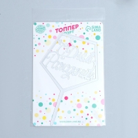 Топпер &laquo;С днём рождения&raquo;, акрил, цвет серебро