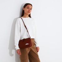 Сумка кросс-боди на молнии, цвет коричневый