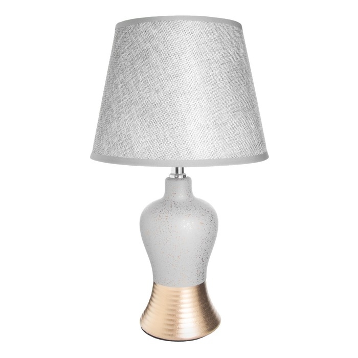 Настольная лампа "Джина" Е14 40Вт серо-золотой 22х22х30 см RISALUX
