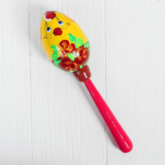 Трещотка Трещотка "Маракас деревянный" МИКС, длина — 20 см