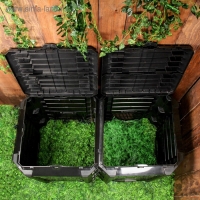 Компостер пластиковый Module, 800 л, с крышкой, 135 &times; 72 &times; 82,6 см, чёрный