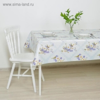 Клеенка столовая на нетканой основе «Букет ромашек», ширина 125 см, рулон 25 м, цвет голубой Клеенка столовая на нетканой основе «Букет ромашек», ширина 125 см, рулон 25 м, цвет голубой