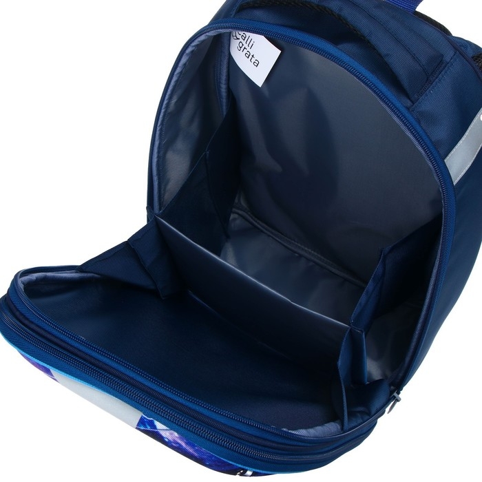 Рюкзак каркасный школьный, 37 х 28 х 19 см, Calligrata К "Крутой космос", синий