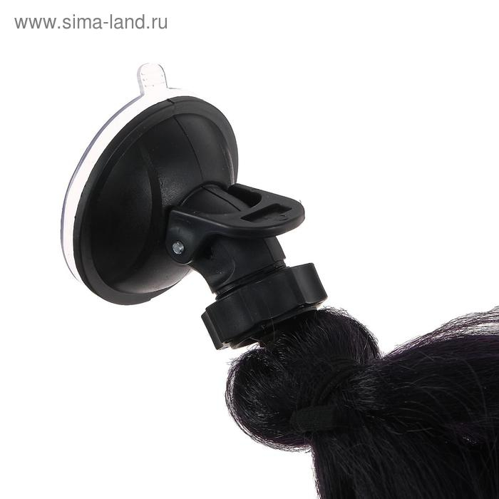 Коса на мотошлем, крепление присоской, 60 см, черно-фиолетовый Коса на мотошлем, крепление присоской, 60 см, черно-фиолетовый