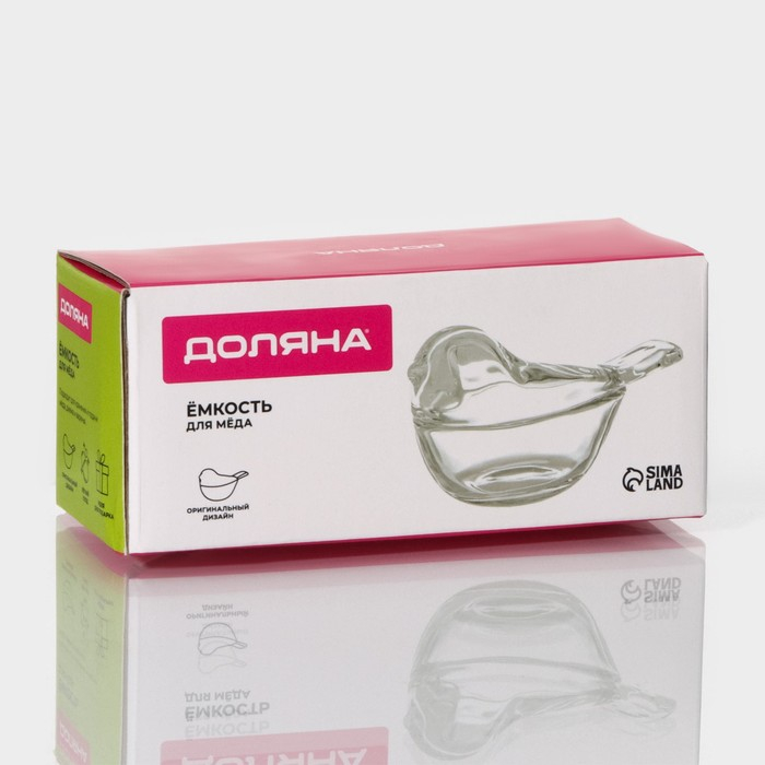Ёмкость стеклянная для варенья и мёда Доляна «Синичка», 80 мл Ёмкость стеклянная для варенья и мёда Доляна «Синичка», 80 мл
