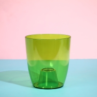 Горшок для орхидей, 2 л, 14,8 × 16,2 см, круглый, пластик, прозрачно-зелёный Горшок для орхидей, 2 л, 14,8 × 16,2 см, круглый, пластик, прозрачно-зелёный