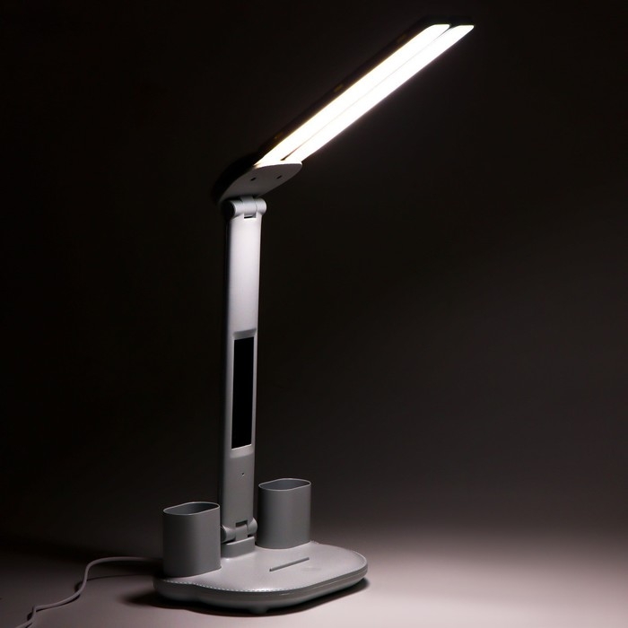 Часы-лампа электронные: календарь, термометр, LED, 3 режима, USB, 32 x 12 x 17 см Часы-лампа электронные: календарь, термометр, LED, 3 режима, USB, 32 x 12 x 17 см