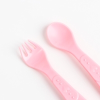 Набор детской посуды «Зайка Полли», тарелка на присоске 250мл, вилка, ложка Набор детской посуды «Зайка Полли», тарелка на присоске 250мл, вилка, ложка