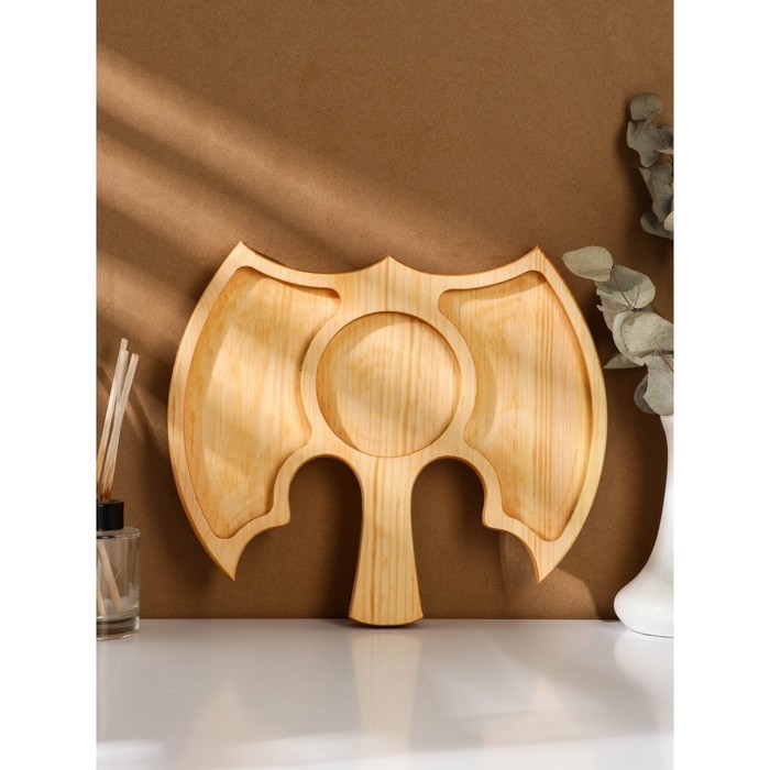 Менажница авторская Adelica &laquo;Молот&raquo;, 26&times;30&times;2,2 см, цельный массив кедра