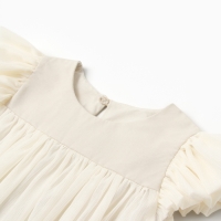 Платье для девочки MINAKU: PartyDress, цвет молочный, рост 98 см