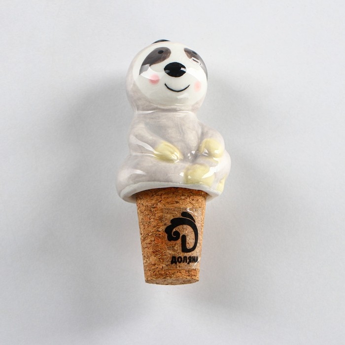 Пробка для бутылки Доляна &laquo;Ленивец&raquo;, 4,5&times;8,5 см