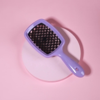 Расчёска массажная, широкая, вентилируемая, 8,4 &times; 20,5 см, цвет МИКС