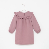 Платье для девочки с рюшей KAFTAN "Basic line", размер 32 (110-116), цвет сиреневый