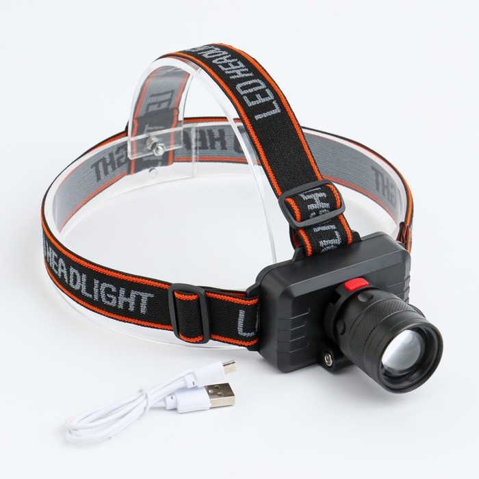 Фонарь налобный аккумуляторный 10 Вт, 1200 мАч, P50, 8 х 4.5 х 7 см Фонарь налобный аккумуляторный 10 Вт, 1200 мАч, P50, 8 х 4.5 х 7 см