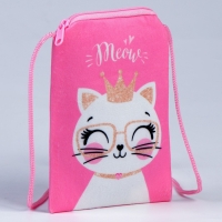 Сумка детская плюшевая "Кошечка принцесса" плоская Сумка детская плюшевая "Кошечка принцесса" плоская