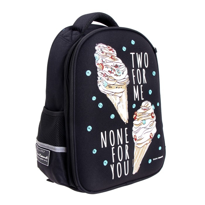 Рюкзак каркасный 38 х 30 х 20 см, пенал в подарок, Bruno Visconti Рюкзак каркасный 38 х 30 х 20 см, пенал в подарок, Bruno Visconti "Мороженое"