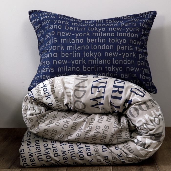 Постельное бельё 1,5сп Ночь Нежна &laquo;Милан&raquo;, 145х215 см, 145х215 см, 70х70 см 2шт, бязь, хлопок, 120 гр