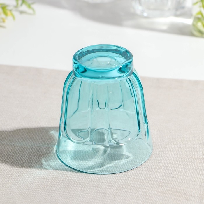 Стакан низкий стеклянный &laquo;Роман&raquo;, 250 мл, цвет бирюзовый