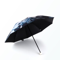 Зонт механический &laquo;Пышные цветы&raquo;, эпонж, 4 сложения, 8 спиц, R = 48/55 см, D = 110 см, цвет МИКС