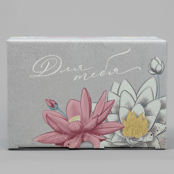 Коробка подарочная складная, упаковка, &laquo;Нежные лилии&raquo;, 22 х 15 х 10 см
