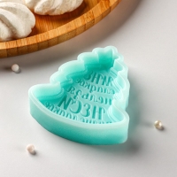 Силиконовый молд &laquo;Ёлочка - Мне сладкое нельзя, неси полусладкое&raquo;, 6,9&times;6,2&times;1,3 см, цвет бирюзовый