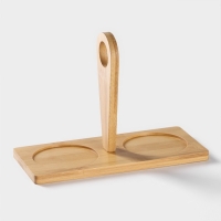 Набор банок фарфоровых для сыпучих продуктов с ложками на бамбуковой подставке BellaTenero «Герда», 2 предмета: 300 мл, цвет белый Набор банок фарфоровых для сыпучих продуктов с ложками на бамбуковой подставке BellaTenero «Герда», 2 предмета: 300 мл, цвет белый