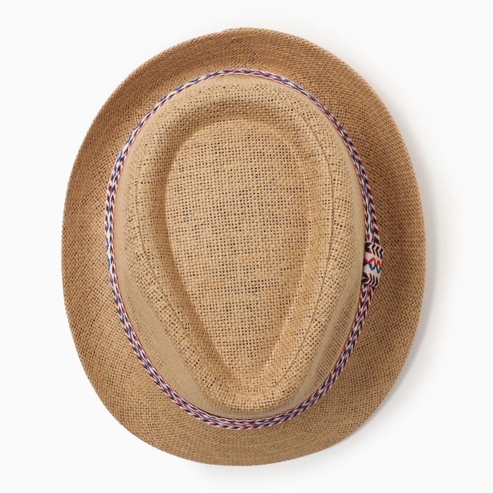 Шляпа мужская MINAKU, цвет светло-коричневый, р-р 58 Шляпа мужская MINAKU, цвет светло-коричневый, р-р 58