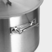 Кастрюля из нержавеющей стали Hanna Knövell, 19 л, d=32 см, h=22 см толщина 0,8 мм, дно ТРС, толщина дна 4,4 мм, 201 сталь, металлическая крышка, индукция Кастрюля из нержавеющей стали Hanna Knövell, 19 л, d=32 см, h=22 см толщина 0,8 мм, дно ТРС, толщина дна 4,4 мм, 201 сталь, металлическая крышка, индукция