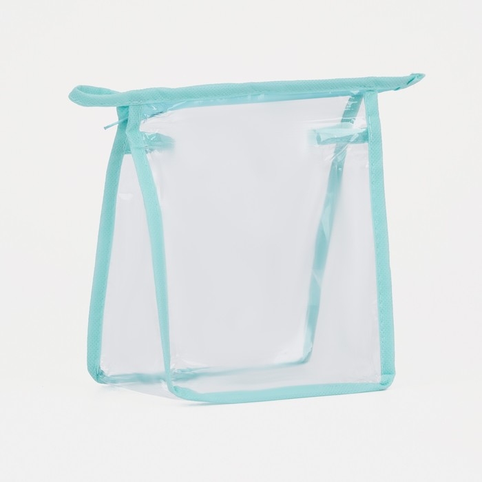 Косметичка на молнии, цвет зелёный/прозрачный Косметичка на молнии, цвет зелёный/прозрачный